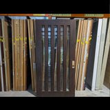 Timber Entry Door - 2340h x 1200w Solid Core w/ 5 x Clear Glass *Second Hand* 30332