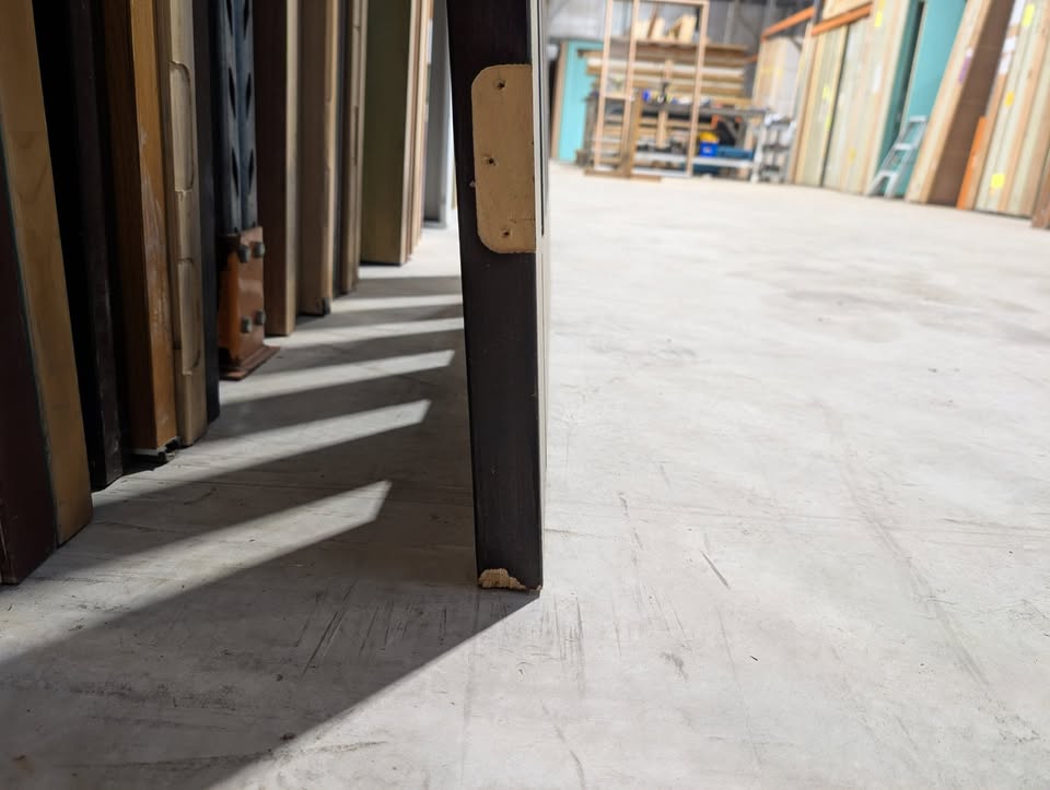 Timber Entry Door - 2340h x 1200w Solid Core w/ 5 x Clear Glass *Second Hand* 30332