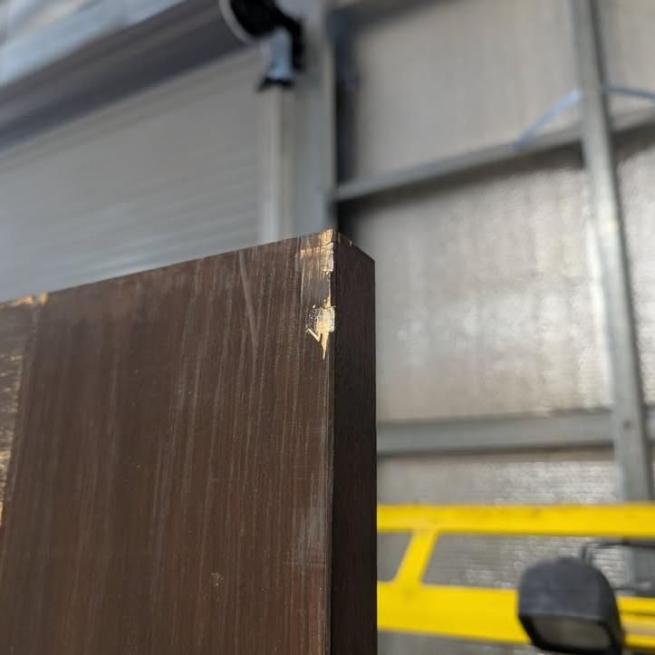 Timber Entry Door - 2340h x 1200w Solid Core w/ 5 x Clear Glass *Second Hand* 30333