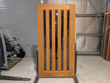 Timber Entry Door - 2340h x 1200w Solid Core w/ 5 x Tinted Glass *Second Hand* 30334