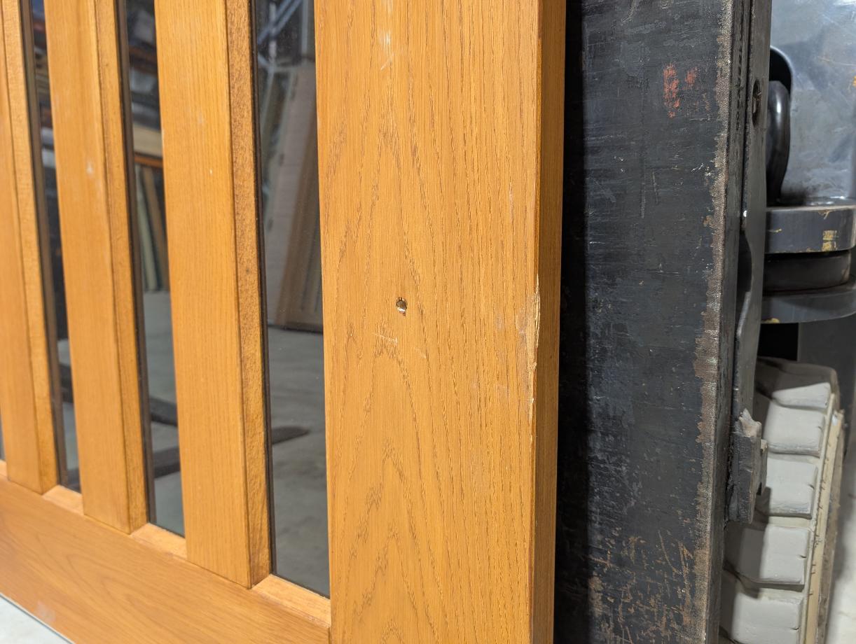 Timber Entry Door - 2340h x 1200w Solid Core w/ 5 x Tinted Glass *Second Hand* 30334