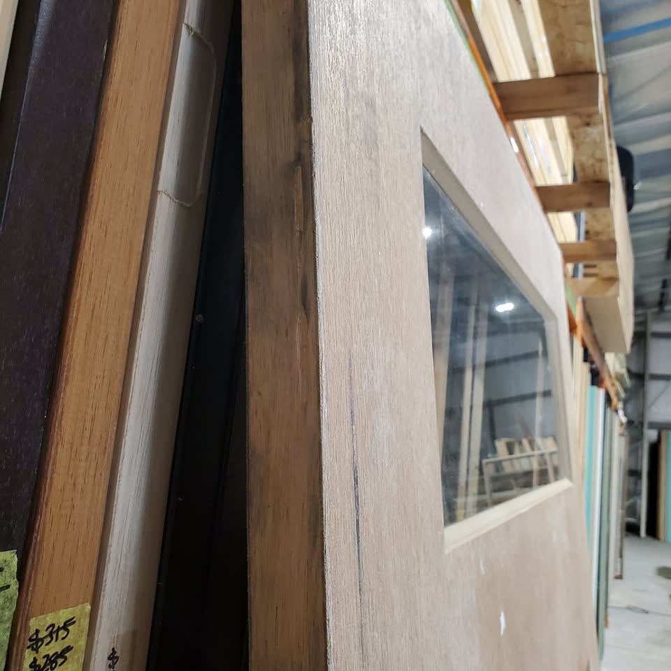 Timber Entry Door - 2340h x 1200w Solid Core w/ 4 x Clear Glass *Factory Second* 30340