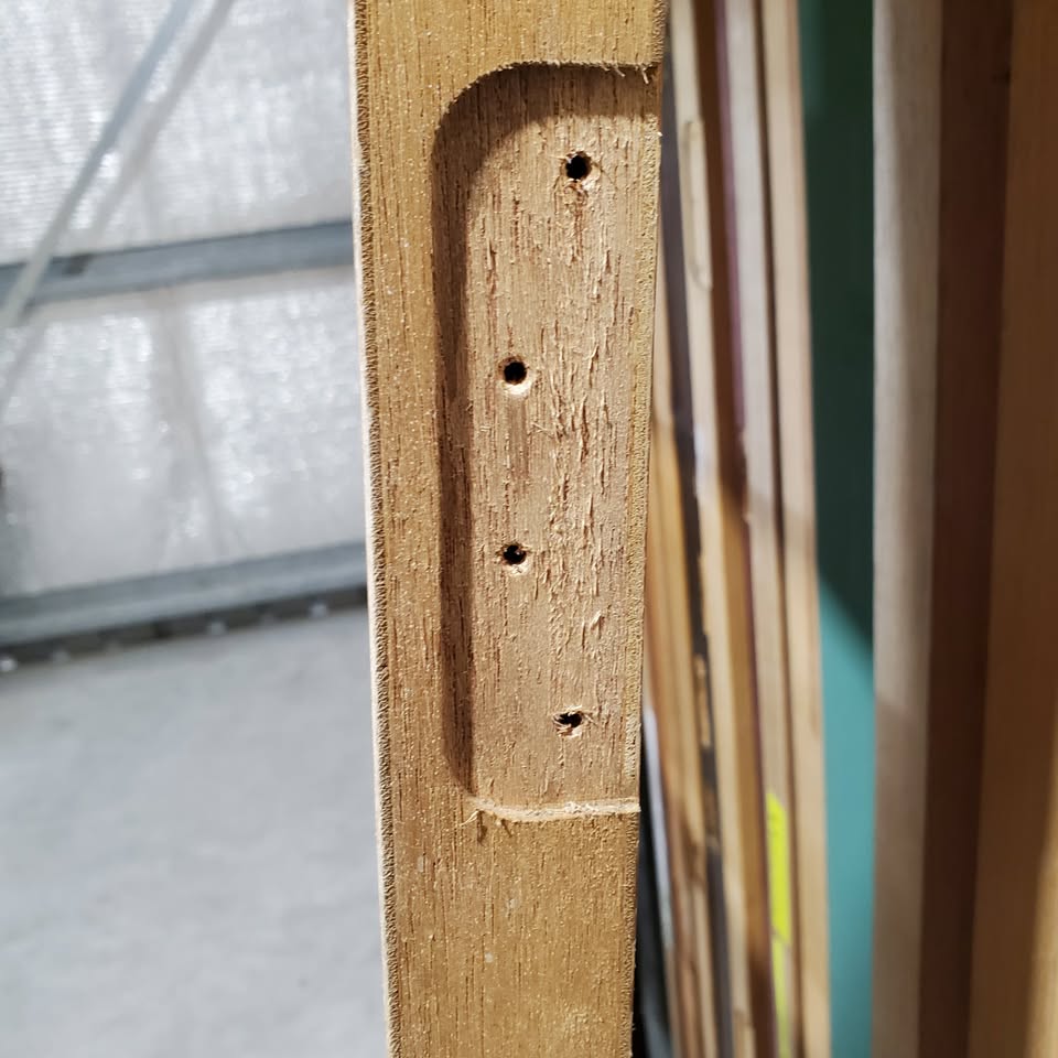 Timber Entry Door - 2340h x 1200w Solid Core w/ 4 x Clear Glass *Factory Second* 30340