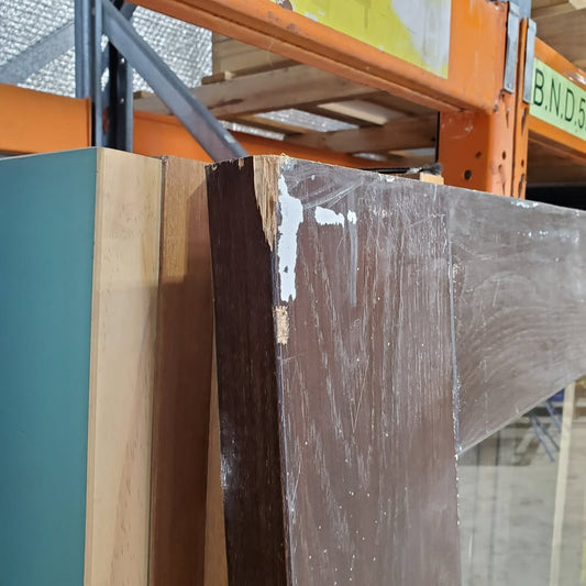 Timber Entry Door - 2340h x 1200w Solid Core w/ 5 x Clear Glass *Second Hand* 30343