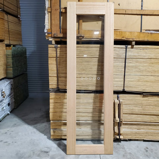 Timber Entry Door - 2340 x 720w Solid Core w/ 1 x Clear Glass *Factory Second* 30397