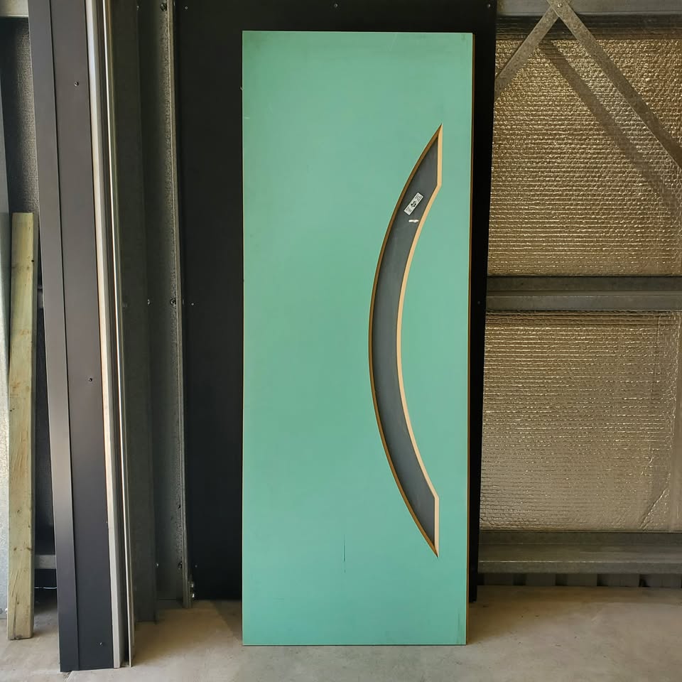 Timber Entry Door - 2335 x 862w Solid Core w/ 1 x Obscure (Frosted) Glass *Factory Second* 30399