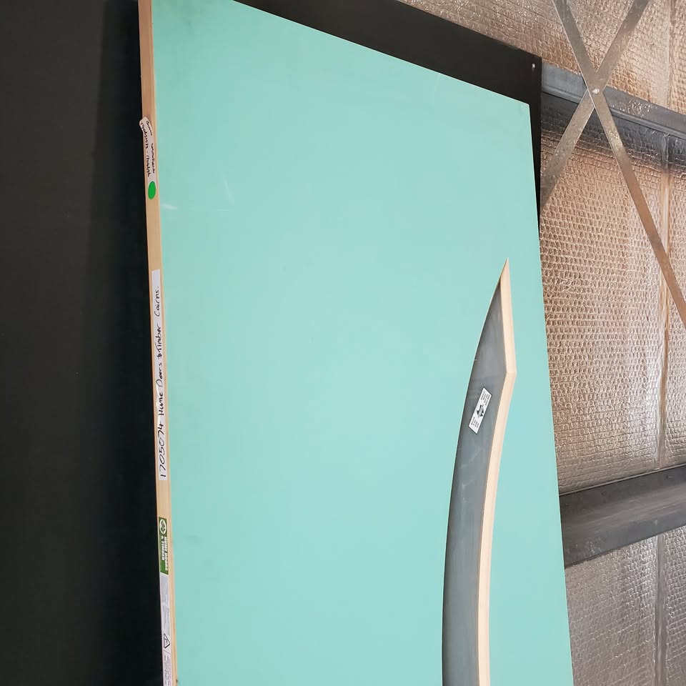 Timber Entry Door - 2335 x 862w Solid Core w/ 1 x Obscure (Frosted) Glass *Factory Second* 30399