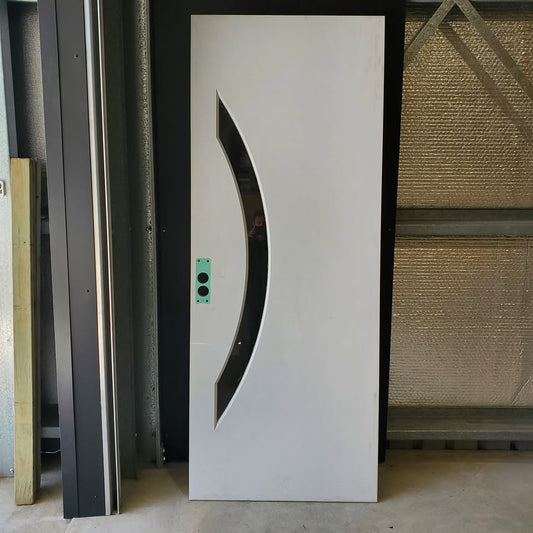Timber Entry Door - 2340 x 920w Solid Core w/ 1 x Clear Glass (XN6) *Factory Second* 30400
