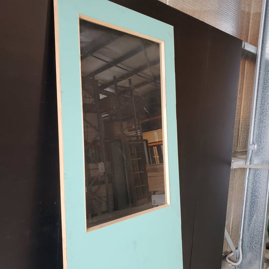 Timber Entry Door - 2340 x 820w Semi - Solid Core w/ 1 x Clear Glass *Factory Second* 30402