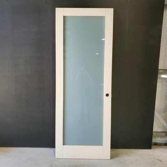 Internal Timber Door - 2340 x 870w Solid Core w/ 1 X Obscure Glass (HAM1) *Factory Second* 30409