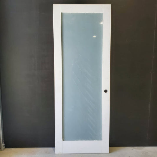 Internal Timber Door - 2340 x 870w Solid Core w/ 1 X Obscure Glass (HAM1) *Factory Second* 30410