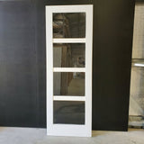 Internal Timber Door - 2340 x 820w Solid Core w/ 4 X Clear Glass  (HAM4) *Factory Second* 30411