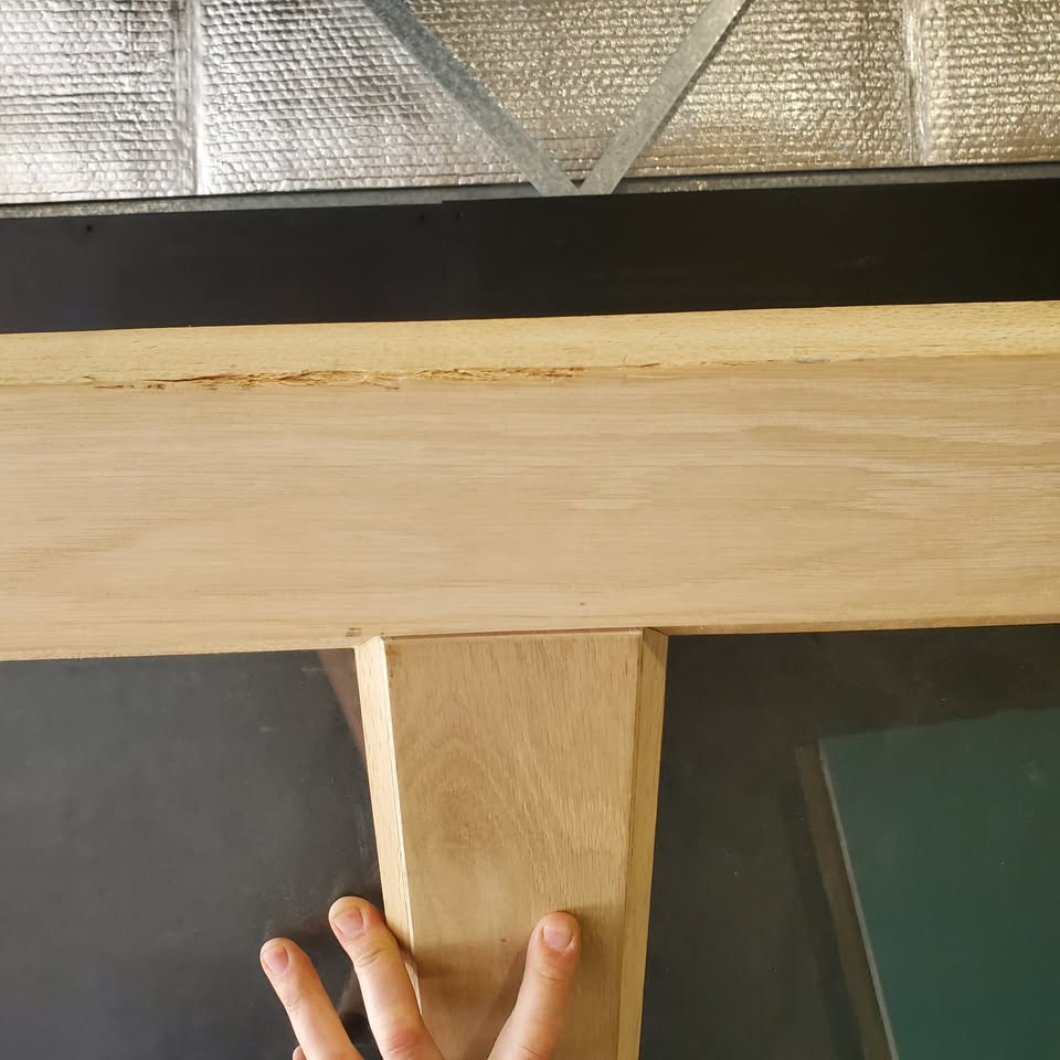 External Timber Door - 2340h x 820w Solid Core w/ 2 X Clear Glass  (AWO 7G) *Factory Second* 30432