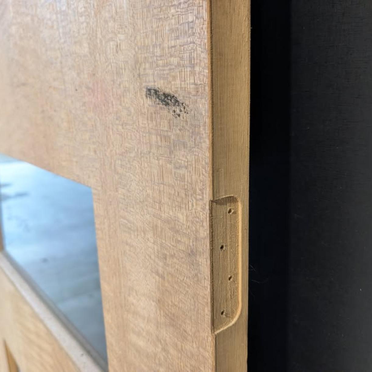 External Timber Door - 2340h x 1020w Solid Core w/ 4 X Clear Glass  (NEX35) *Factory Second* 30464