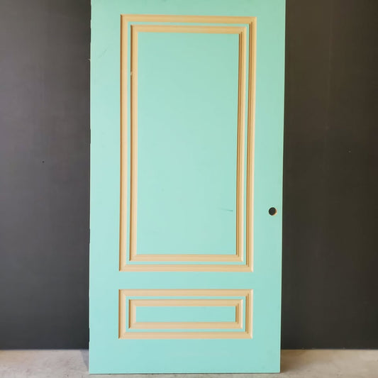 External Timber Door - 2340h x 1200w Solid Core w/ Routered Pattern  *Factory Second* 30475