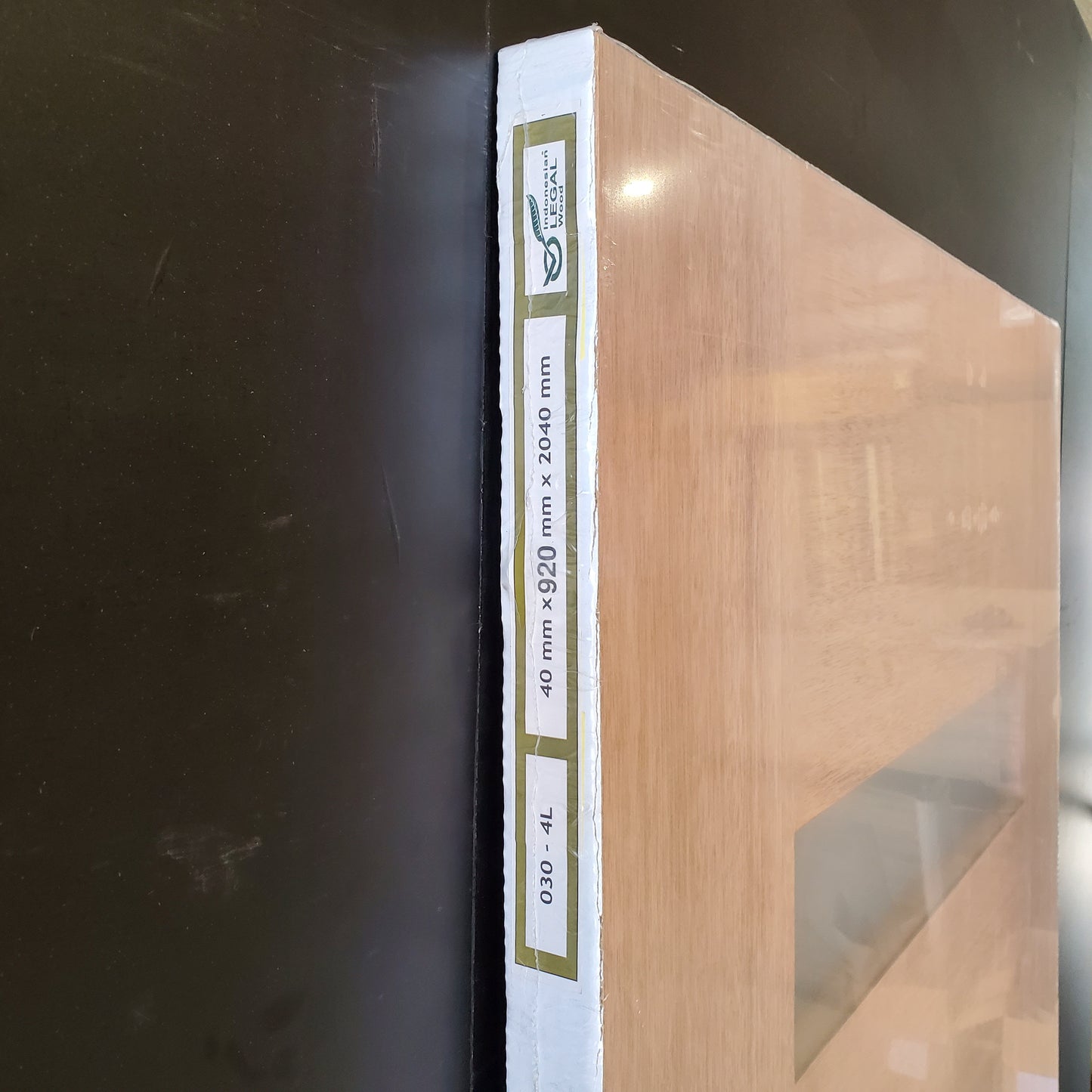 Timber Entry Door - 2040h x 920w Solid Core w/ 4 x Horizontal Obscure (Frosted) Glass *New* 40023