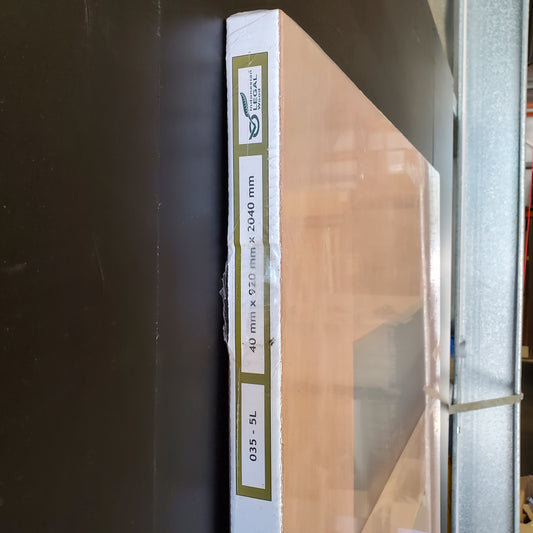 Timber Entry Door - 2040h x 920w Solid Core w/ 5 x Horizontal Obscure (Frosted) Glass *New* 40024