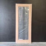 Timber Entry Door - 2040h x 820w Solid Core w/ 1 x Full Panel Clear Glass *New* 40051