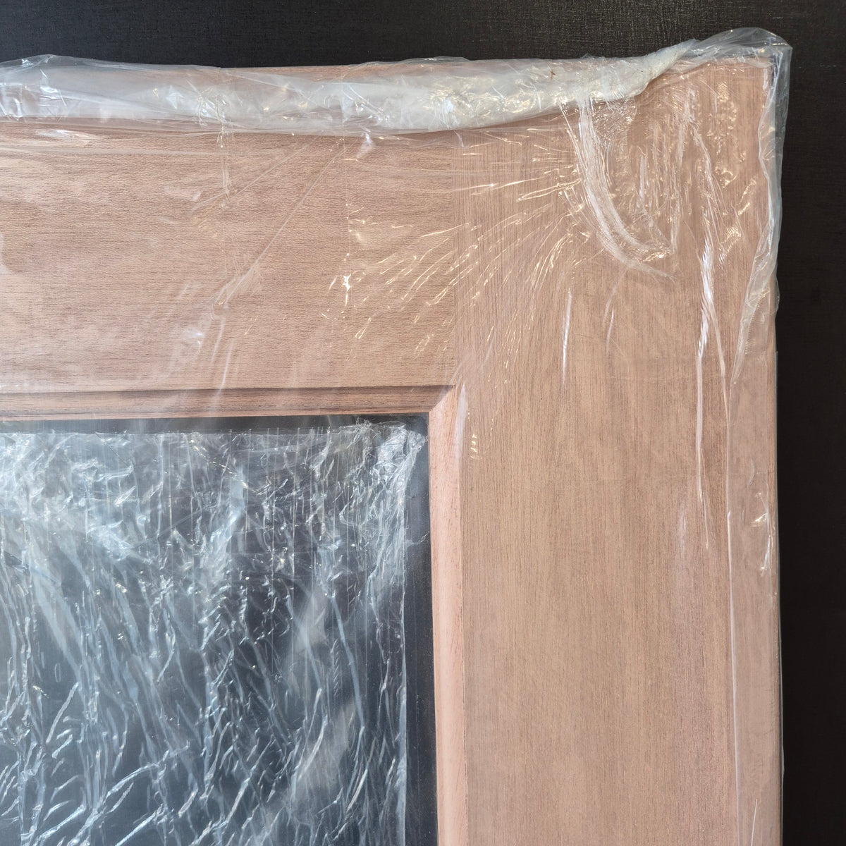 Timber Entry Door - 2040h x 820w Solid Core w/ 1 x Full Panel Clear Glass *New* 40051