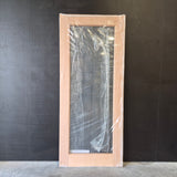 Timber Entry Door - 2040h x 870w Solid Core w/ 1 x Full Panel Clear Glass *New* 40052