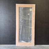 Timber Entry Door - 2040h x 920w Solid Core w/ 1 x Full Panel Clear Glass *New* 40053