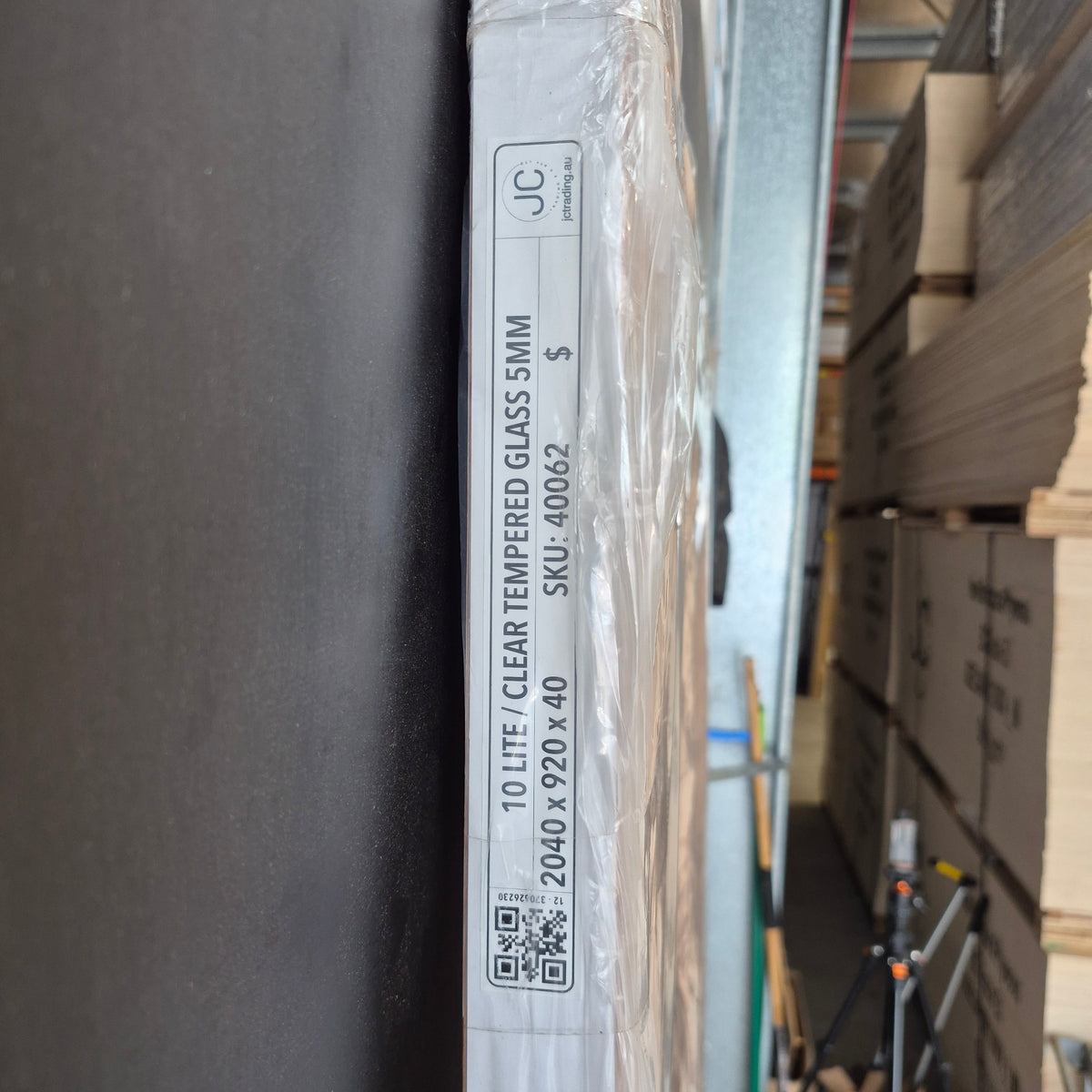 Timber Entry Door - 2040h x 920w Solid Core w/ 10 x Clear Glass *New* 40062