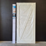 Barn Door - 2150h x 1000w Solid Core w/ 1 x Diagonal Brace, Pre-Primed MDF Finish + Track *New* 40066