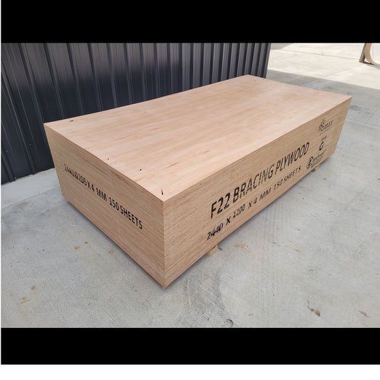 Bracing Plywood - 2440 x 1200 x 4mm F22 Structural Hardwood Ply *NEW* 40012