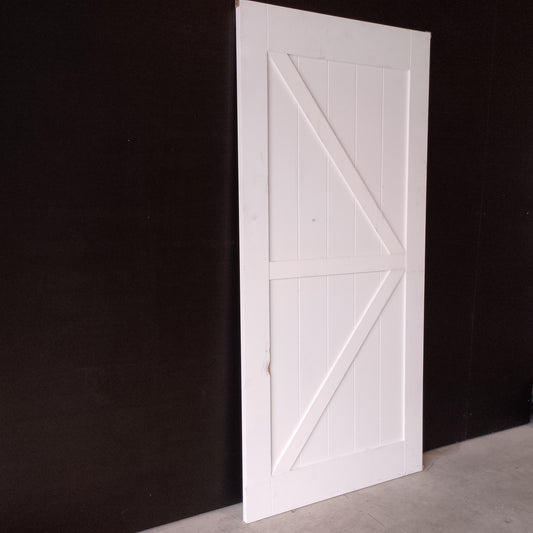 Internal Barn Door - 2150h x 1000w Semi-Solid Core w/ Infill Pattern (FBDU4) *Factory 2nd* 30506