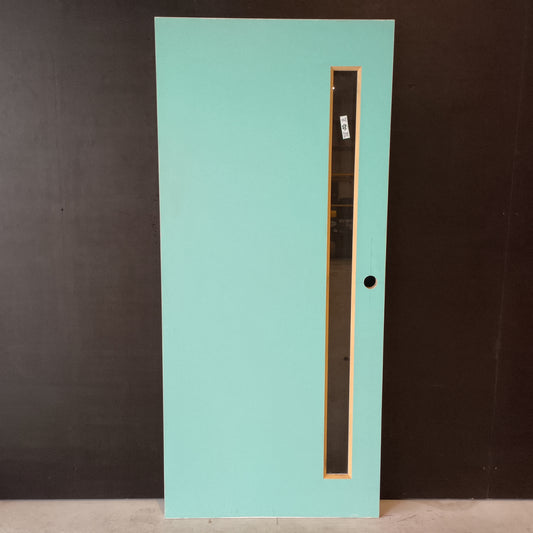 External Timber Door - 2040h x 916w Solid Core w/ 1 X Clear Glass  (XN1) *Factory Second* 30508