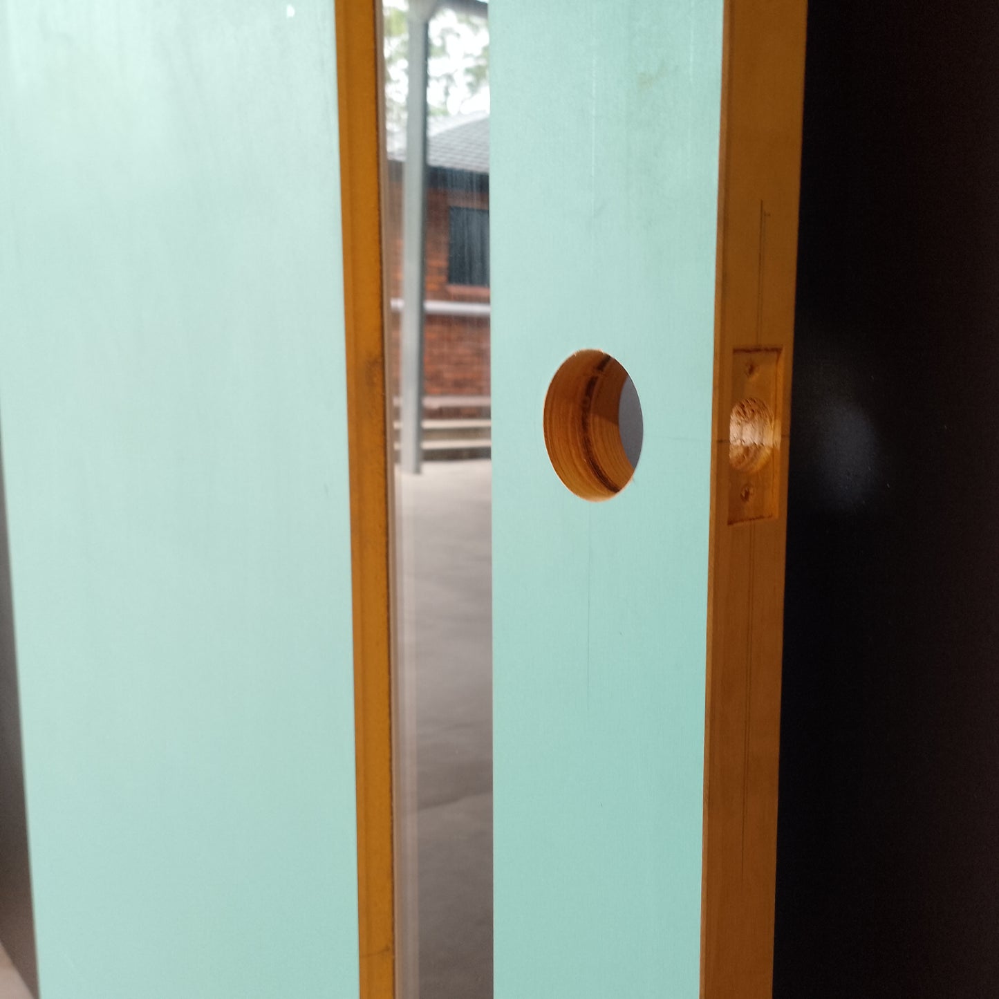 External Timber Door - 2040h x 916w Solid Core w/ 1 X Clear Glass  (XN1) *Factory Second* 30508