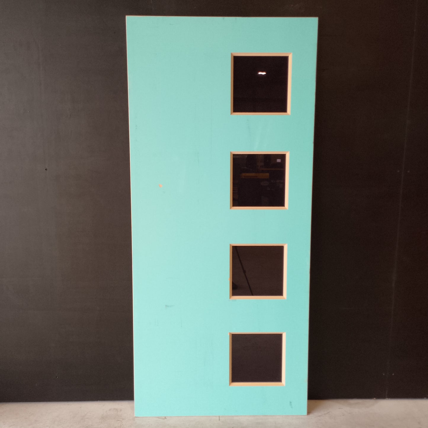 External Timber Door - 2040h x 920w Solid Core w/ 4 X Tinted Glass  (XN7) *Factory Second* 30509