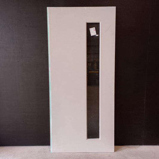 External Timber Door - 2028h x 917w Blockboard Core w/ 1 X Clear Glass  *Factory Second* 30510