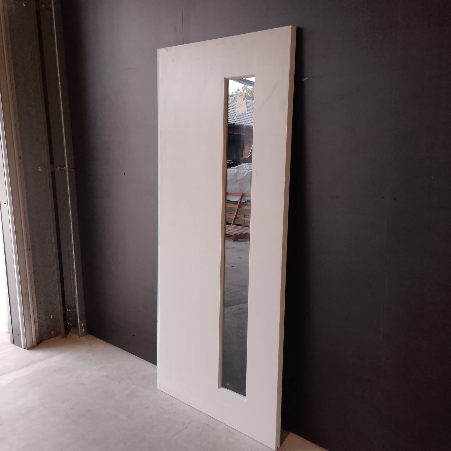 External Timber Door - 2028h x 917w Blockboard Core w/ 1 X Clear Glass  *Factory Second* 30510