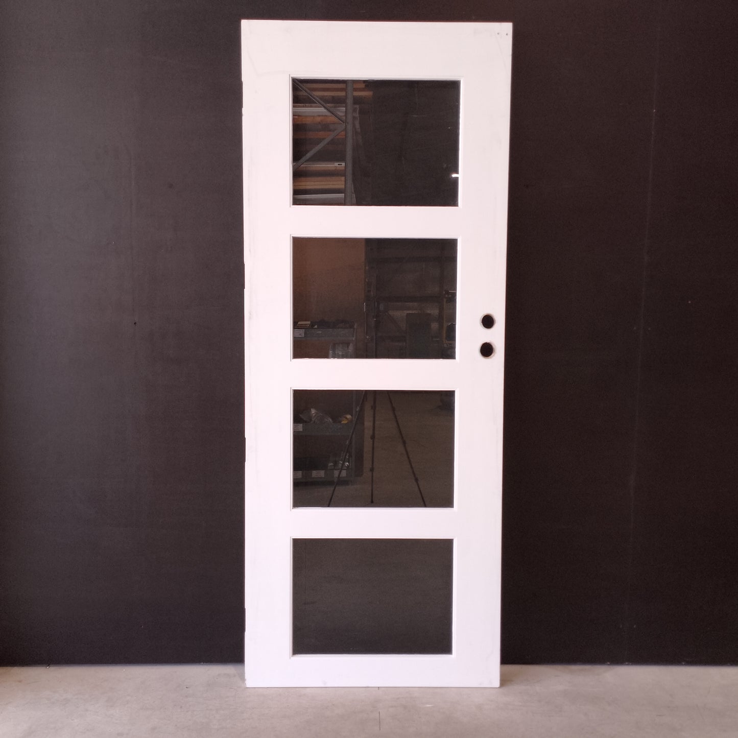 External Timber Door - 2340h x 920w Solid Core w/ 4 X Clear Glass  (PMAD 4G) *Factory Second* 30517