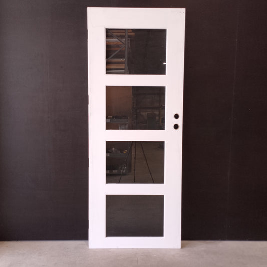 External Timber Door - 2340h x 920w Solid Core w/ 4 X Clear Glass  (PMAD 4G) *Factory Second* 30517