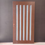 External Timber Door - 2340h x 1200w Solid Core w/ 5 X Obscure (frosted) Glass  (AWOWS 5VG) *2nd Hand* 30526
