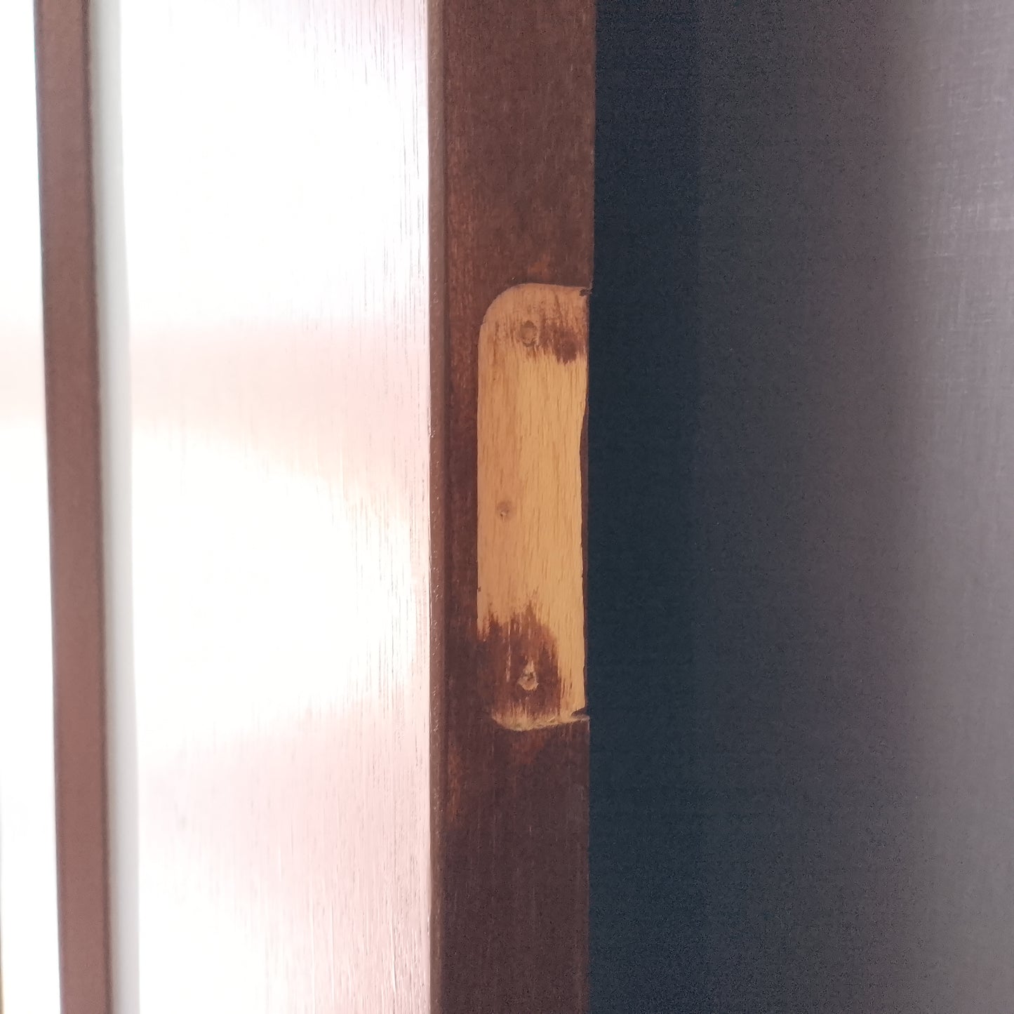 External Timber Door - 2340h x 1200w Solid Core w/ 5 X Obscure (frosted) Glass  (AWOWS 5VG) *2nd Hand* 30526