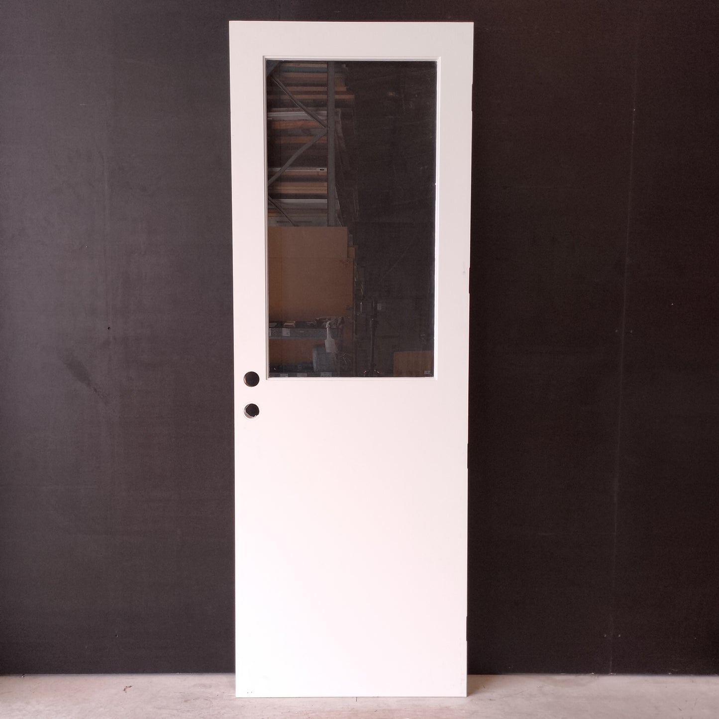 External Timber Door - 2340h x 820w Solid Core w/ 1 X Clear Glass  *Factory Second* 30527