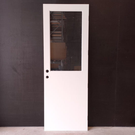 External Timber Door - 2340h x 820w Solid Core w/ 1 X Clear Glass  *Factory Second* 30527