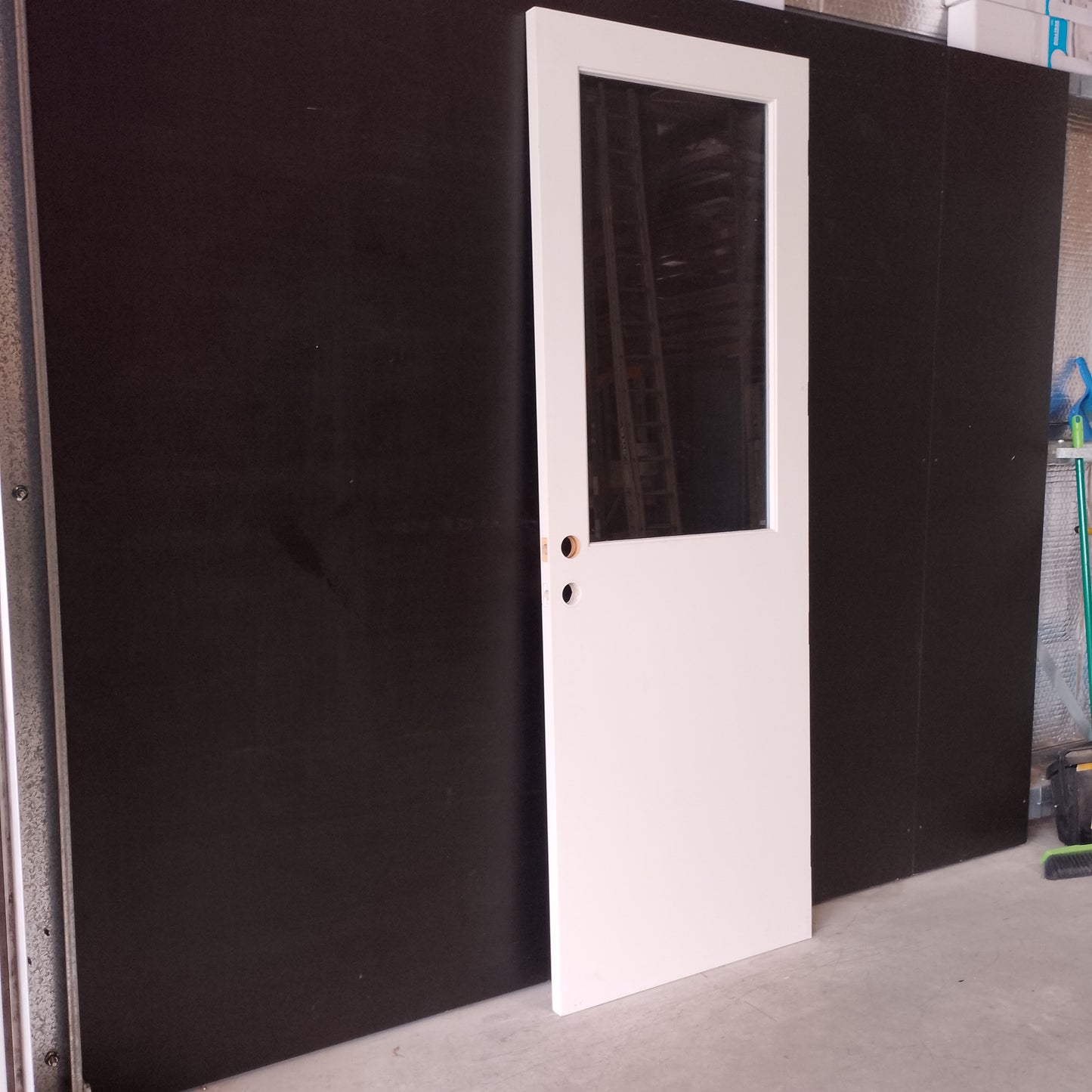 External Timber Door - 2340h x 820w Solid Core w/ 1 X Clear Glass  *Factory Second* 30527