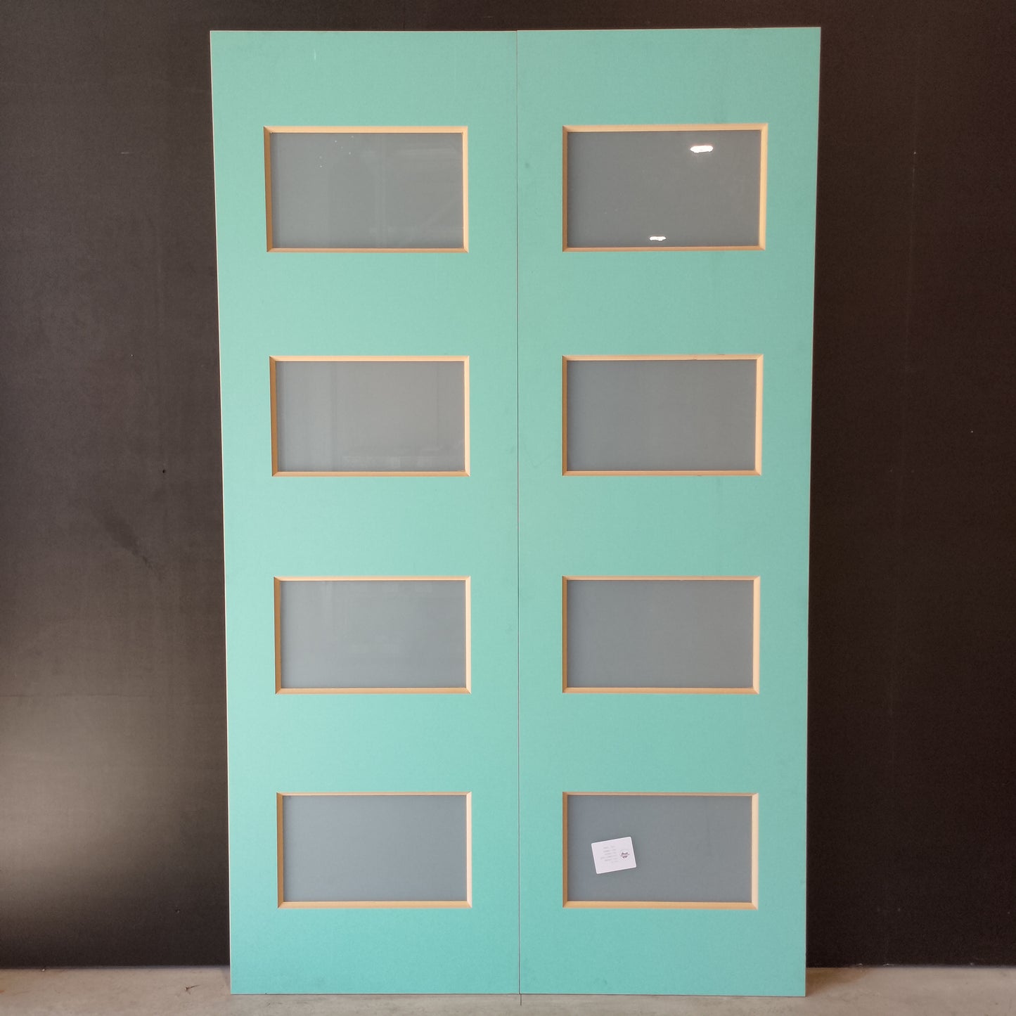 External Timber French Doors - 2340h x 720w Solid Core w/ 4 X Obscure Glass (NEX35) *Factory 2nd* 30531