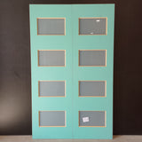 External Timber French Doors - 2340h x 720w Solid Core w/ 4 X Obscure Glass (NEX35) *Factory 2nd* 30531