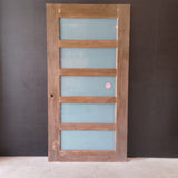 External Timber Door - 2335h x 1200w Solid Core w/ 5 X Obs Glass  (AWOWS5G) *2nd Hand* 30535
