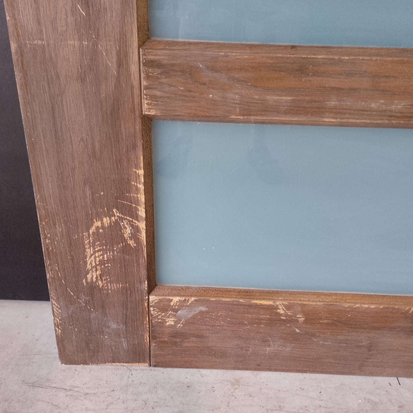 External Timber Door - 2335h x 1200w Solid Core w/ 5 X Obs Glass  (AWOWS5G) *2nd Hand* 30535