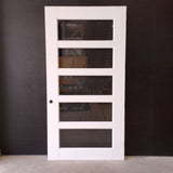 External Timber Door - 2340h x 1200w Solid Core w/ 5 X Clear Glass  (AWOWS5G) *2nd Hand* 30536