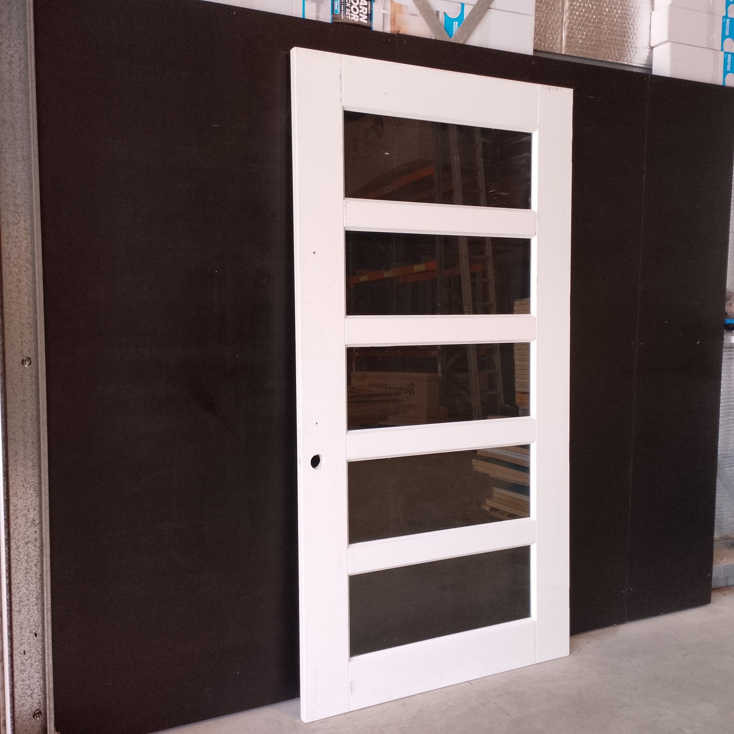 External Timber Door - 2340h x 1200w Solid Core w/ 5 X Clear Glass  (AWOWS5G) *2nd Hand* 30536
