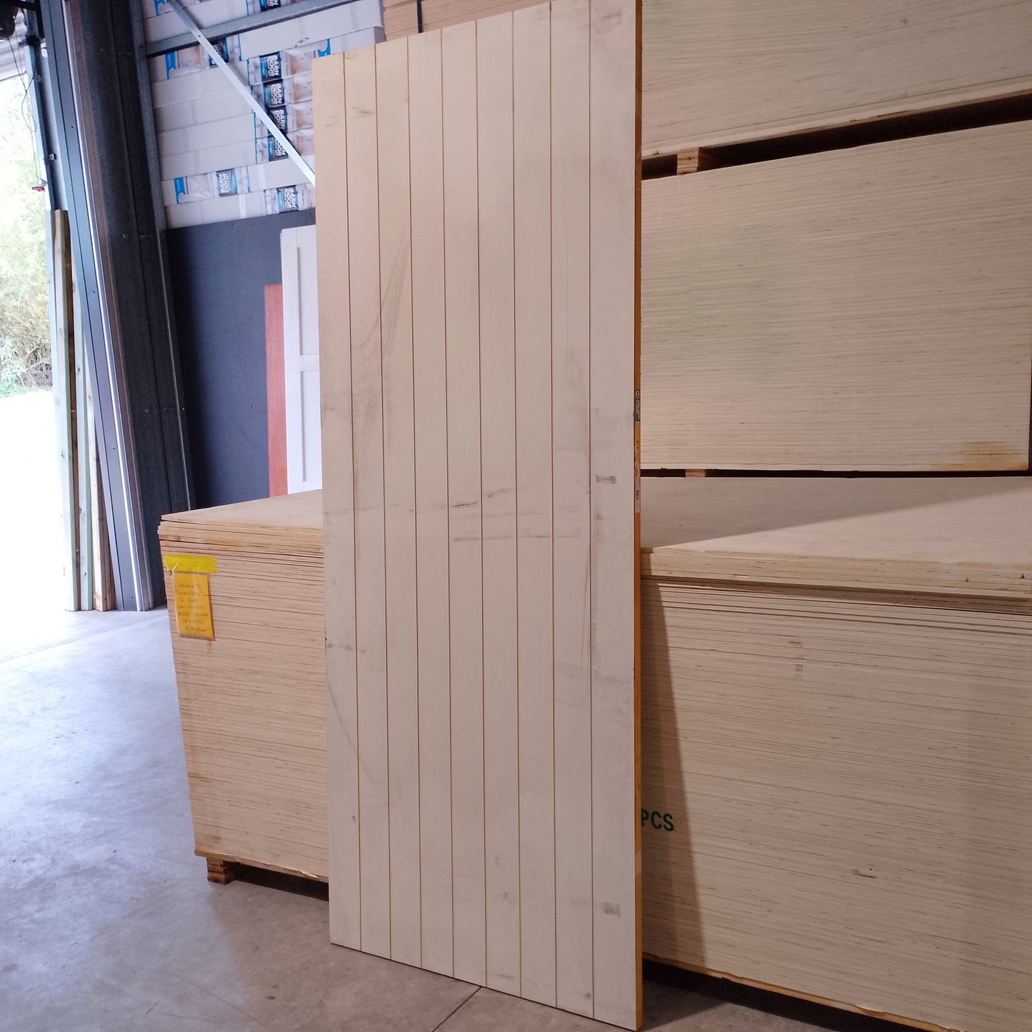 Internal Timber Door - 2340h x 920w Hollow Core w/ Pattern  (HAG11) *Factory Second* 30545