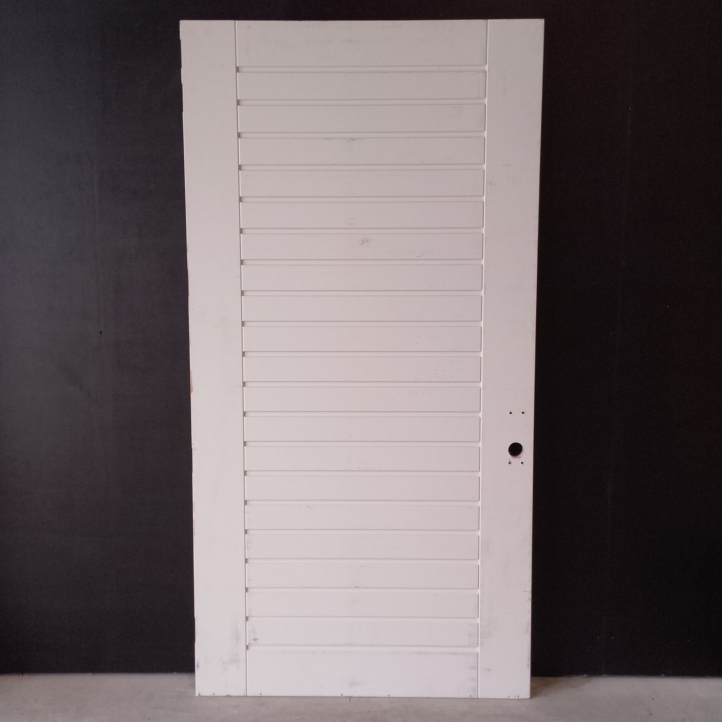 External Timber Door - 2340h x 1200w Solid Core w/ Slat Pattern  (AWOWS19H) *Factory 2nd* 30548