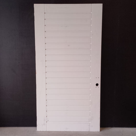 External Timber Door - 2340h x 1200w Solid Core w/ Slat Pattern  (AWOWS19H) *Factory 2nd* 30548